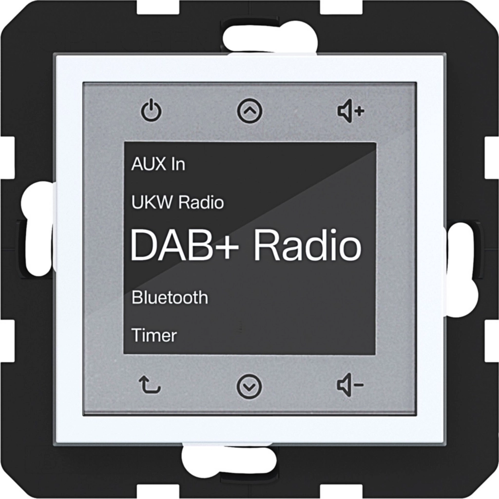 Hager Berker radio touch DAB+ met Bluetooth A1/A8/C1/C8 lichtwit glans ...