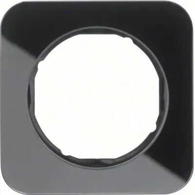 Berker afdekraam 1-voudig R1 zwart glas (10112116)