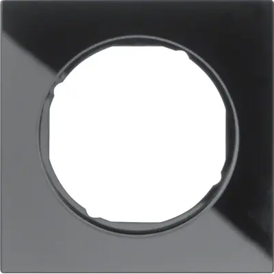 Berker afdekraam 1-voudig R3 glas zwart (10112216)