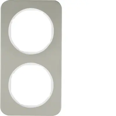 Berker afdekraam 2-voudig R1 edelstaal wit (10122114)