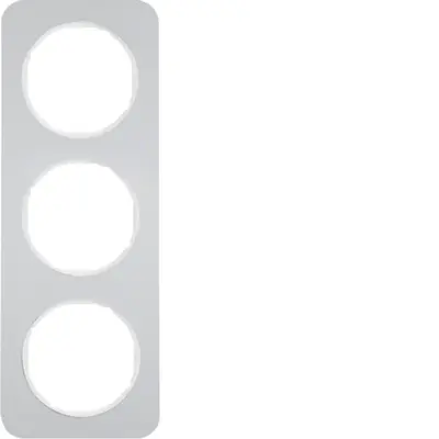 Berker afdekraam 3-voudig R1 aluminium wit (10132174)