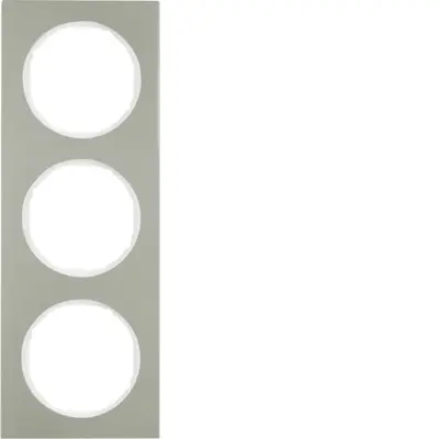 Berker afdekraam 3-voudig R3 edelstaal/wit (10132214)