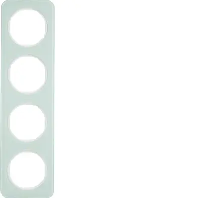 Berker afdekraam 4-voudig R1 glas wit (10142109)