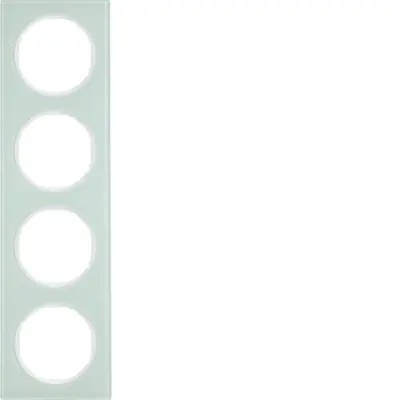 Berker afdekraam 4-voudig R3 glas wit (10142209)