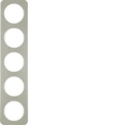 Berker afdekraam 5-voudig R1 edelstaal wit (10152114)