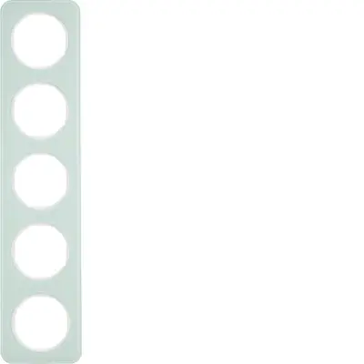 Berker afdekraam 5-voudig R1 glas wit (10152109)