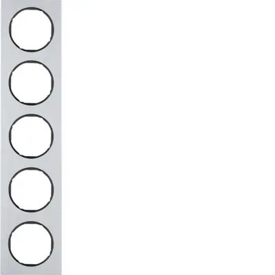 Berker afdekraam 5-voudig R3 aluminium/zwart (10152284)
