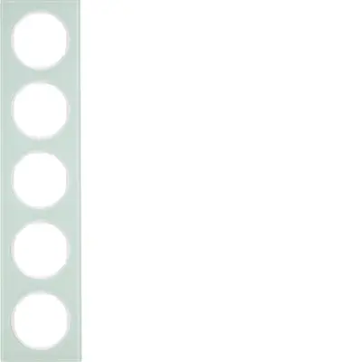 Berker afdekraam 5-voudig R3 glas wit (10152209)