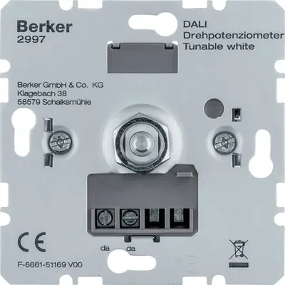 Hager Berker draai-potentiometer DALI Tunable White (WDN4031)