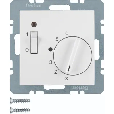 Berker kamerthermostaat 24V verbreekcontact S1/B3/B7 wit mat (20311909)