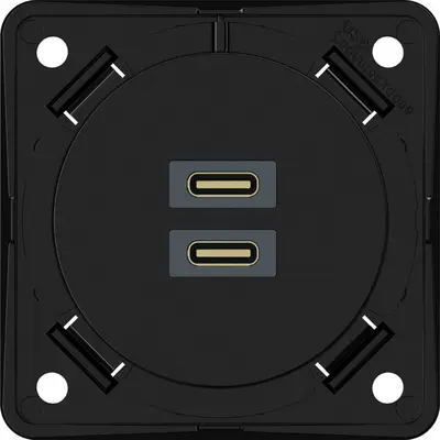 Berker wandcontactdoos usb c+c pd zw (926302505)