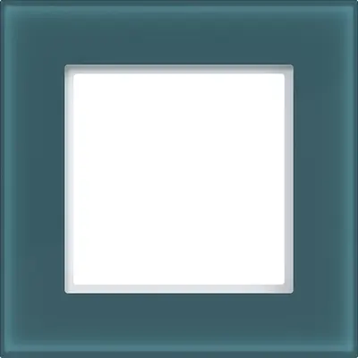 Hager Berker afd raam 1v azure glass mat (WAD8100X03)