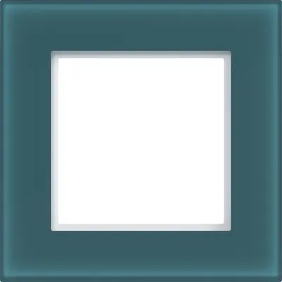 Hager Berker led-afd raam 1v azure matglas (WAD8120X03)