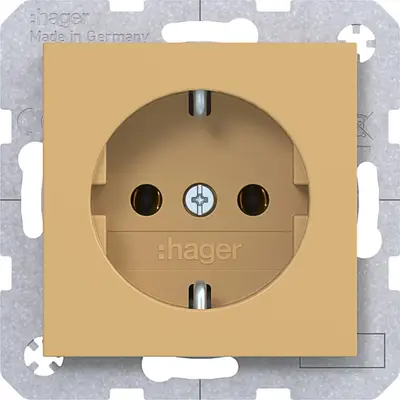 Hager Berker wcd schuko steekklem hazel mat (WAS1100C02)