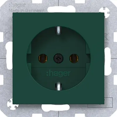 Hager Berker wcd schuko steekklem jade hg (WAS1100C07)