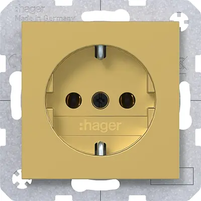 Hager Berker wcd schuko gold metalic (WAS1100C08)