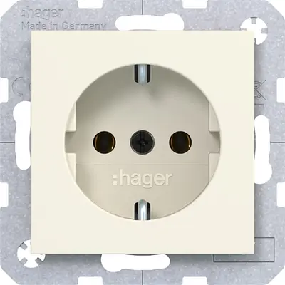 Hager Berker wcd schuko steekklem shell mat (WAS1100C11)