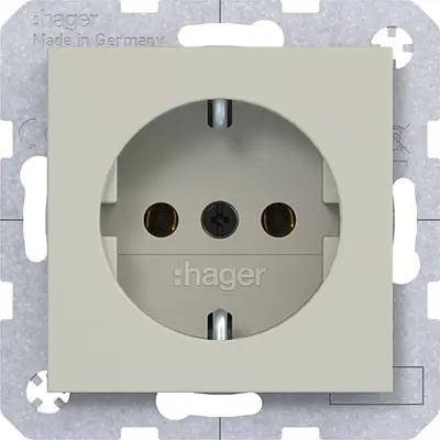 Hager Berker wcd schuko steekklem pebble (WAS1100C15)