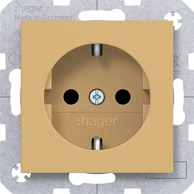 Hager Berker schuko-wcd steek hazel mat (WAS1200C02)
