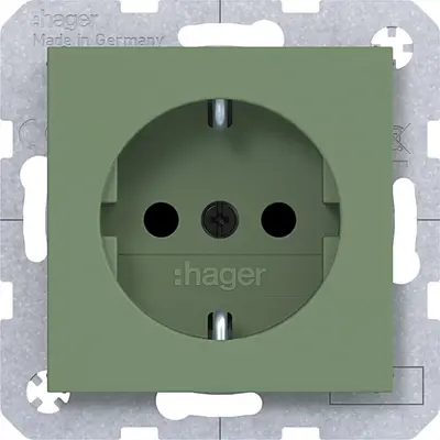 Hager Berker schuko-wcd steek aloe mat (WAS1200C04)