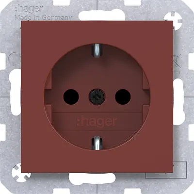 Hager Berker schuko-wcd steek carmin hfgl (WAS1200C05)