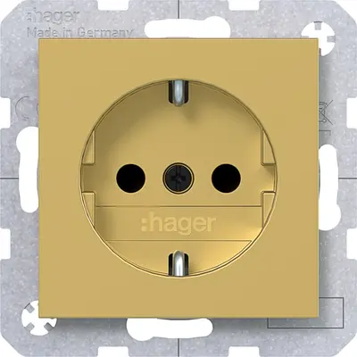 Hager Berker schuko-wcd steek gold metalic (WAS1200C08)