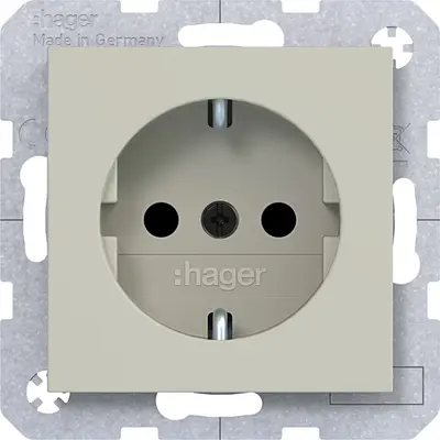 Hager Berker schuko-wcd steek pebble mat (WAS1200C15)