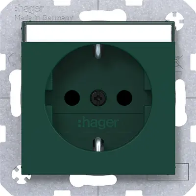 Hager Berker schuko-wcd tekstveld jade hg (WAS1201C07)