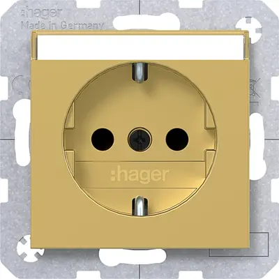 Hager Berker schuko-wcd gold metalic (WAS1201C08)