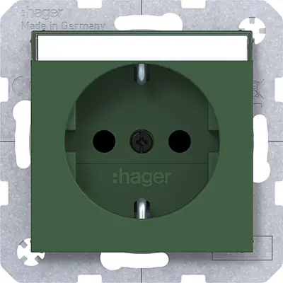 Hager Berker schuko-wcd forest mat (WAS1201C10)