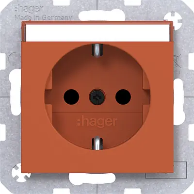 Hager Berker schuko-wcd canyon mat (WAS1201C13)