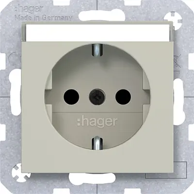 Hager Berker schuko-wcd pebble mat (WAS1201C15)