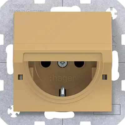 Hager Berker schuko-wcd vastzetb. hazel mat (WAS1212C02)