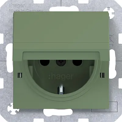 Hager Berker schuko-wcd vastzetb. aloe mat (WAS1212C04)