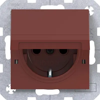 Hager Berker schuko-wcd vastzetb. carmin (WAS1212C05)