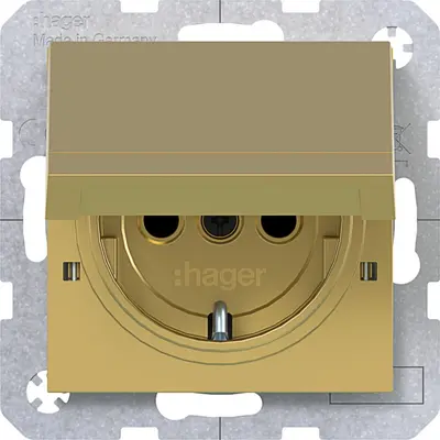 Hager Berker schuko-wcd vastzetb. gold (WAS1212C08)