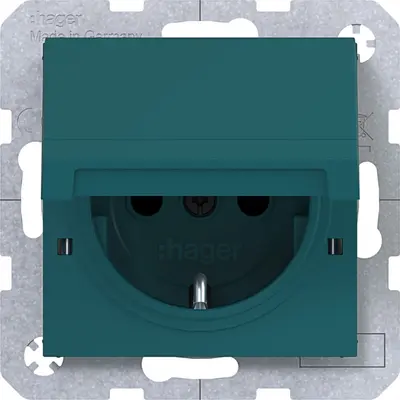 Hager Berker schuko-wcd vastzetb. azure mat (WAS1212C09)