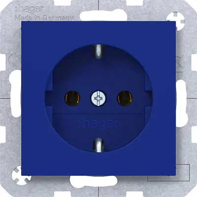 Hager Berker schuko-wcd lift cobalt mat (WAS1300C14)