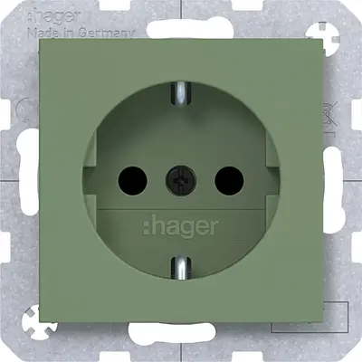 Hager Berker wcd schuko schroefkl. aloe mat (WAS1400C04)