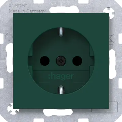 Hager Berker wcd schuko schroefkl. jade hfg (WAS1400C07)