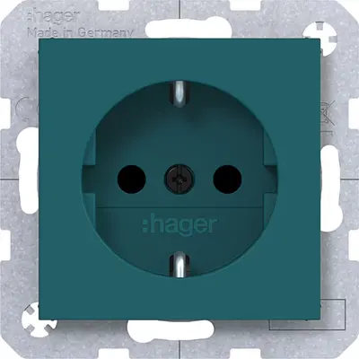 Hager Berker wcd schuko azure mat (WAS1400C09)