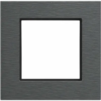 Hager Berker LED-afdekraam 1-voudig A8 eclipse geborsteld aluminium (WAD8120X07)