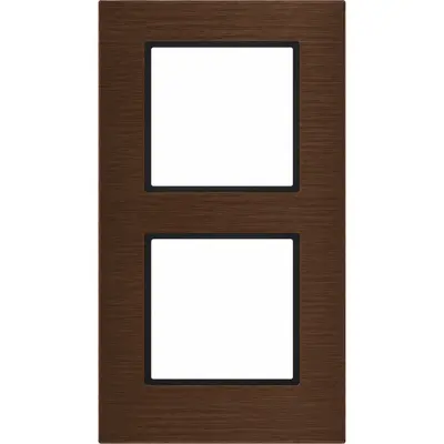 Hager Berker afdekraam 2-voudig verticaal A8 dawn geborsteld aluminium (WAD8200X06V)