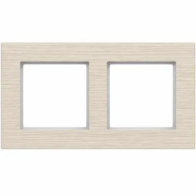 Hager Berker afdekraam 2-voudig horizontaal A8 drift mat drijfhout (WAD8200X12H)
