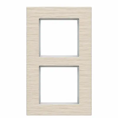 Hager Berker afdekraam 2-voudig verticaal A8 drift mat drijfhout (WAD8200X12V)