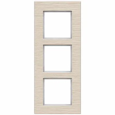 Hager Berker afdekraam 3-voudig verticaal A8 drift mat drijfhout (WAD8300X12V)