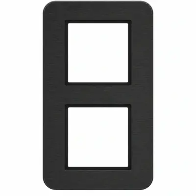 Hager Berker afdekraam 2-voudig verticaal C8 eclipse geborsteld aluminium (WAD9200X07V)
