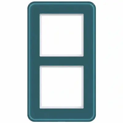 Hager Berker afdekraam 2-voudig C8 azure mat glas (WAD9200X03)