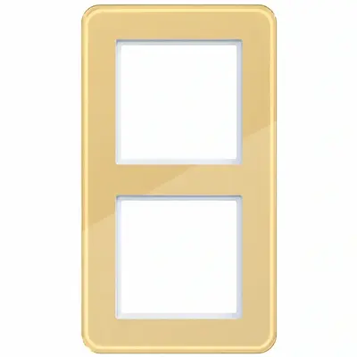 Hager Berker afdekraam 2-voudig C8 gilded glans glas (WAD9200X01)