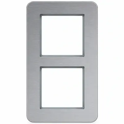 Hager Berker afdekraam 2-voudig verticaal C8 aluminium (WAD9200ALV)